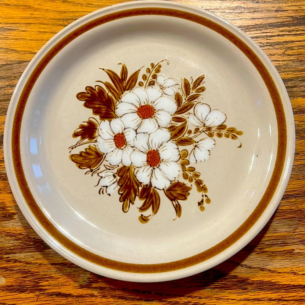 Mountain Wood Collection Stoneware Dried Flowers Japan Dinner Plate